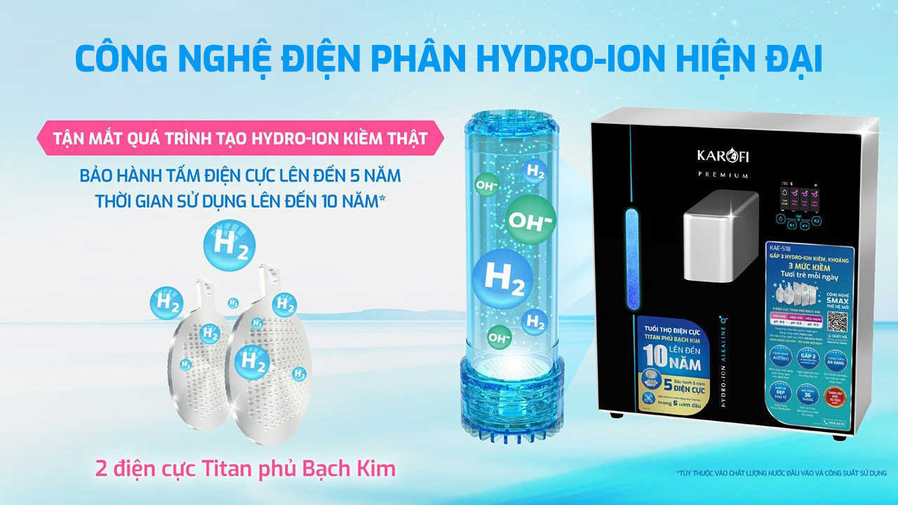 Máy chuyển đổi Hydro-ion kiềm Karofi KAE-S18